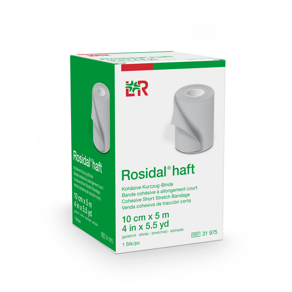 Rosidal haft Kohäsive Kurzzugbinde 10cm x 5m, einzeln verpackt