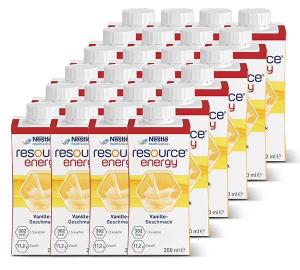 Nestlé Resource Energy Vanille 6x4x200 ml, hochkalorisch, 1,5kcal/ml, ab 3 Jahre