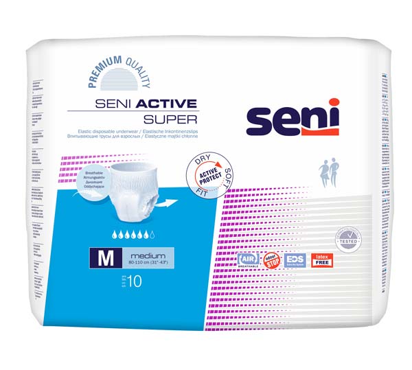 Seni Active Super medium 1400ml, 80-110cm