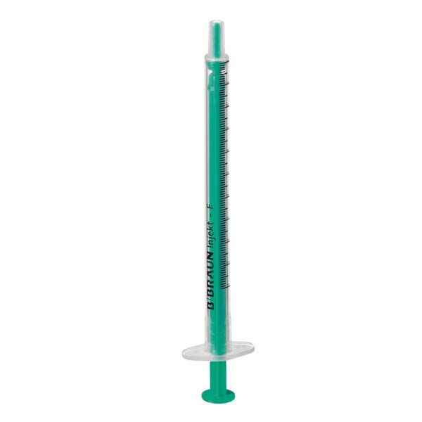 Injekt 2-teilige Einmalspritze, 100 Stück, einzeln steril,Luer-Steck-Ansatz 1 ml